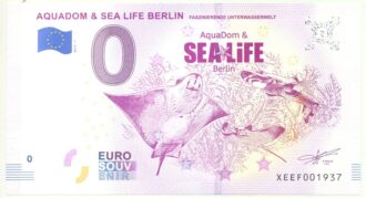 ALLEMAGNE 2019-1 AQUADOM ET SEA LIFE BERLIN BILLET SOUVENIR 0 EURO TOURISTIQUE NEUF