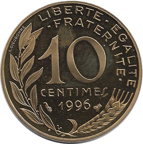 FRANCE 10 CENTIMES LAGRIFFOUL 1996 BE