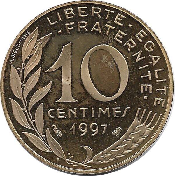 FRANCE 10 CENTIMES LAGRIFFOUL 1997 BE