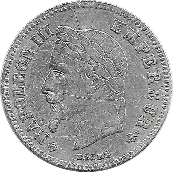 FRANCE 20 CENTIMES NAPOLEON III 1866 BB TTB