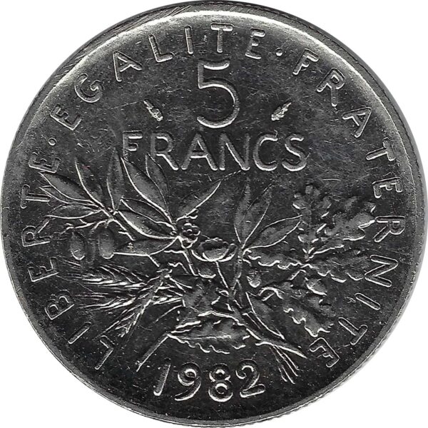 FRANCE 5 FRANCS ROTY 1982 SUP