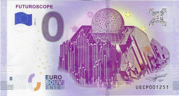 86 JAUNAY CLAN 2019-3 FUTUROSCOPE BILLET SOUVENIR 0 EURO NEUF