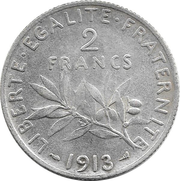 FRANCE 2 FRANCS SEMEUSE 1913 TTB+
