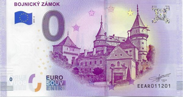 SLOVAQUIE 2019-2 BODJNICKY ZAMOK BILLET SOUVENIR 0 EURO TOURISTIQUE NEUF