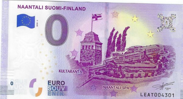 FINLANDE 2019-1 NAANTALI BILLET SOUVENIR 0 EURO TOURISTIQUE NEUF
