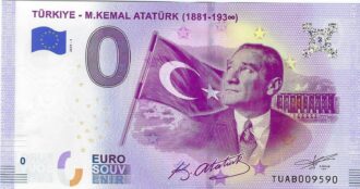 TURQUIE 2019-1 M KEMAL ATATURK BILLET SOUVENIR 0 EURO TOURISTIQUE NEUF
