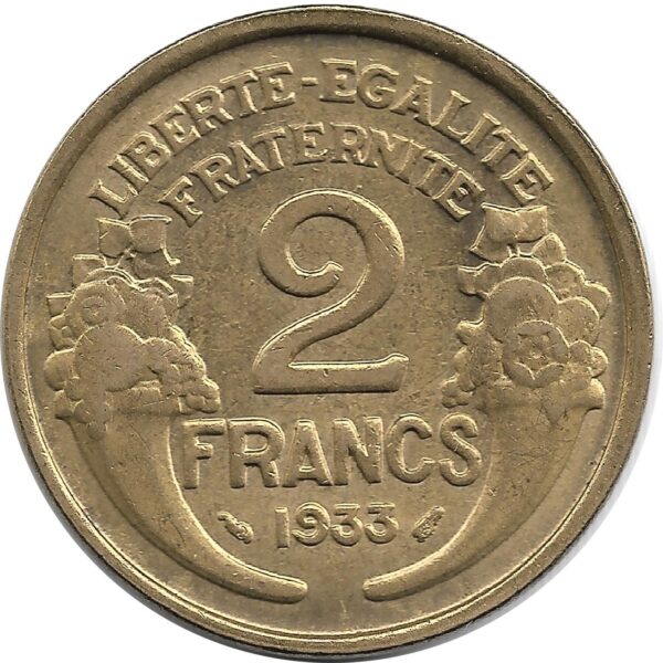 FRANCE 2 FRANCS MORLON 1933 SUP