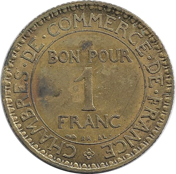 FRANCE 1 FRANC CHAMBRES DE COMMERCE 1920 SUP-