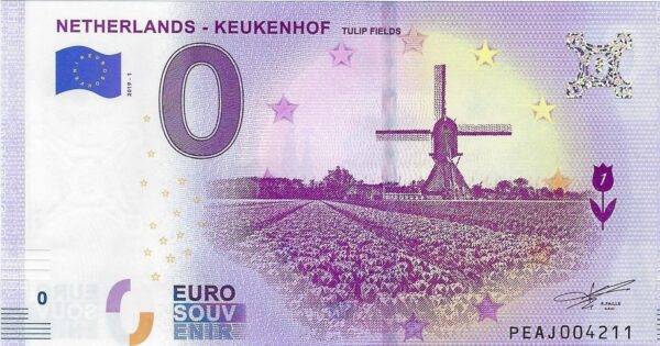 PAYS-BAS 2019-1 KEUKENHOF BILLET SOUVENIR 0 EURO TOURISTIQUE NEUF
