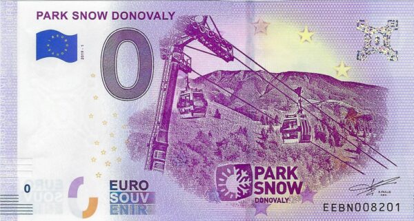 SLOVAQUIE 2019-1 PARK SNOW DONOVALY BILLET SOUVENIR 0 EURO TOURISTIQUE NEUF