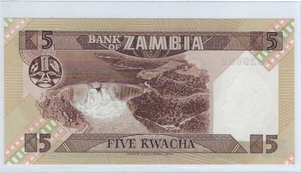 ZAMBIE 5 KWACHA Serie 4/C ND 1980-1988 NEUF