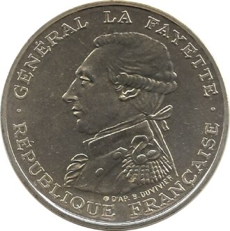 FRANCE 100 FRANCS 1987 LAFAYETTE FDC