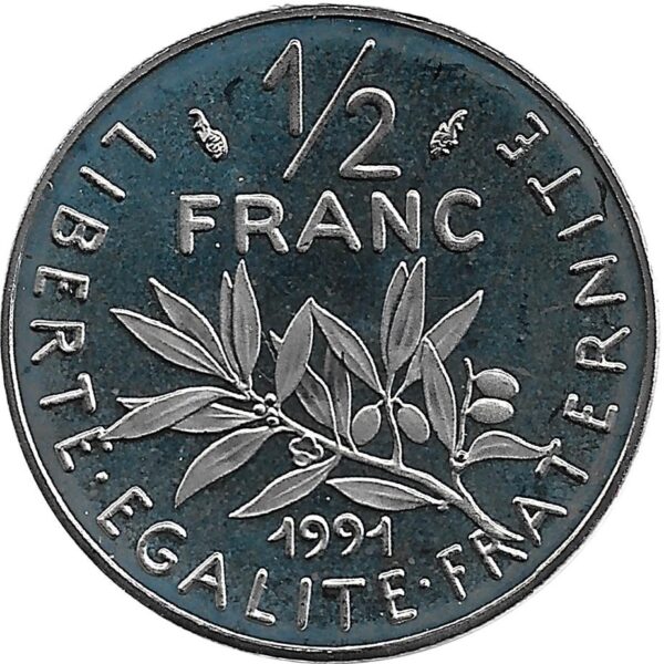 FRANCE 1/2 FRANC ROTY 1991 BE