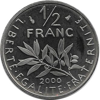 FRANCE 1/2 FRANC ROTY 2000 BE