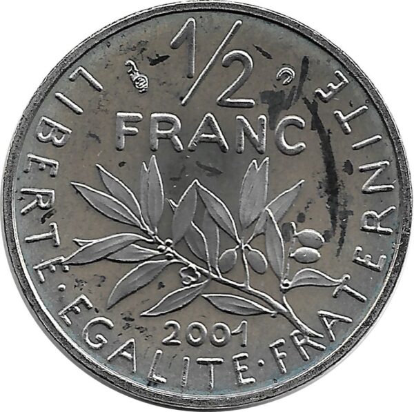 FRANCE 1/2 FRANC ROTY 2001 BE
