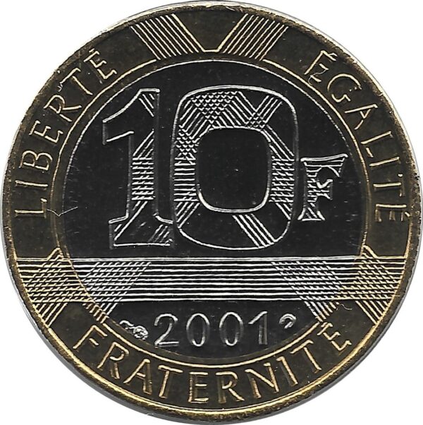 FRANCE 10 FRANCS GENIE 2001 BU