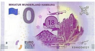 ALLEMAGNE 2019-9 MINIATUR WUNDERLAND HAMBURG 18 ANS BILLET SOUVENIR 0 EURO NEUF