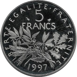 FRANCE 5 FRANCS ROTY 1997 BE