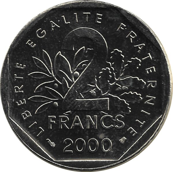 FRANCE 2 FRANCS ROTY 2000 BU