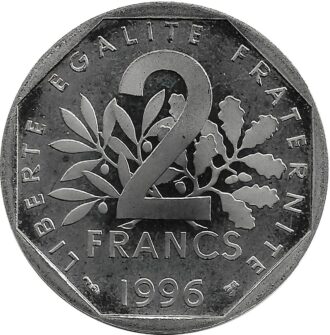 FRANCE 2 FRANCS ROTY 1996 BE
