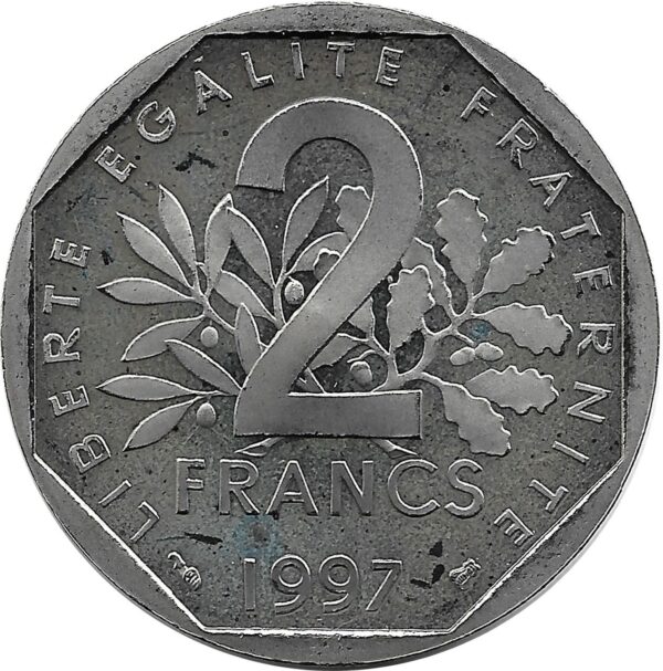 FRANCE 2 FRANCS ROTY 1997 BE