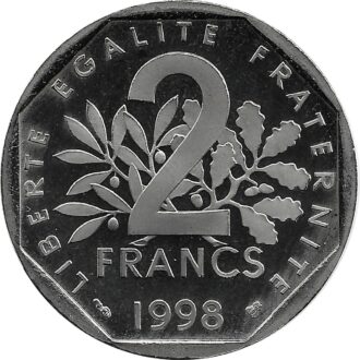FRANCE 2 FRANCS ROTY 1998 BE