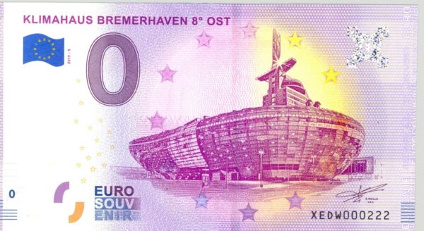 ALLEMAGNE 2019-5 KLIMAHAUS BREMERHAVEN BILLET SOUVENIR 0 EURO TOURISTIQUE NEUF