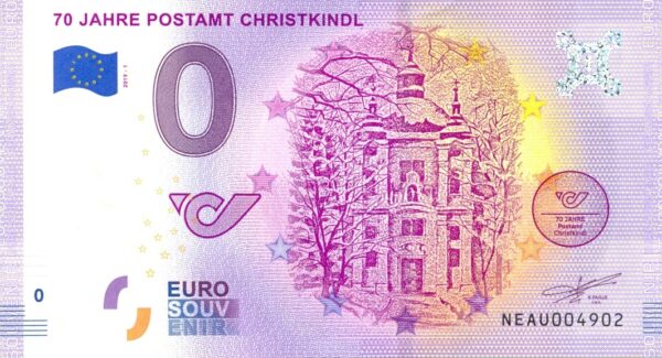 AUTRICHE 2019 -1 40 JAHRE POSTAMT CHRISTKINDL BILLET SOUVENIR 0 EURO TOURISTIQUE NEUF
