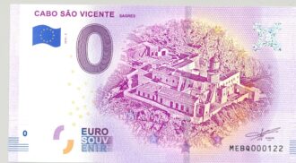 PORTUGAL 2019 -2 CABO SAO VICENTE 0 EURO BILLET SOUVENIR TOURISTIQUE NEUF
