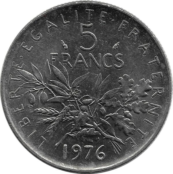 FRANCE 5 FRANCS ROTY 1976 TTB+