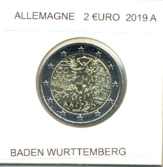 ALLEMAGNE 2019 A 2 EURO COMMEMORATIVE BADEN WURTTEMBERG SUP