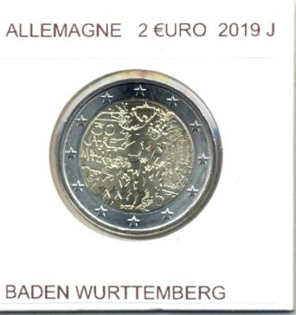 ALLEMAGNE 2019 J 2 EURO COMMEMORATIVE CHUTE DU MUR DE BERLIN SUP