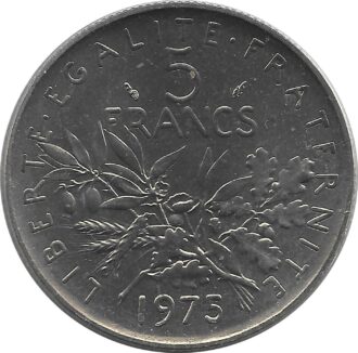 FRANCE 5 FRANCS ROTY 1975 FDC