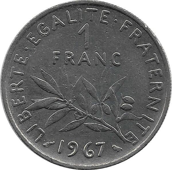 FRANCE 1 FRANC ROTY 1967 TTB