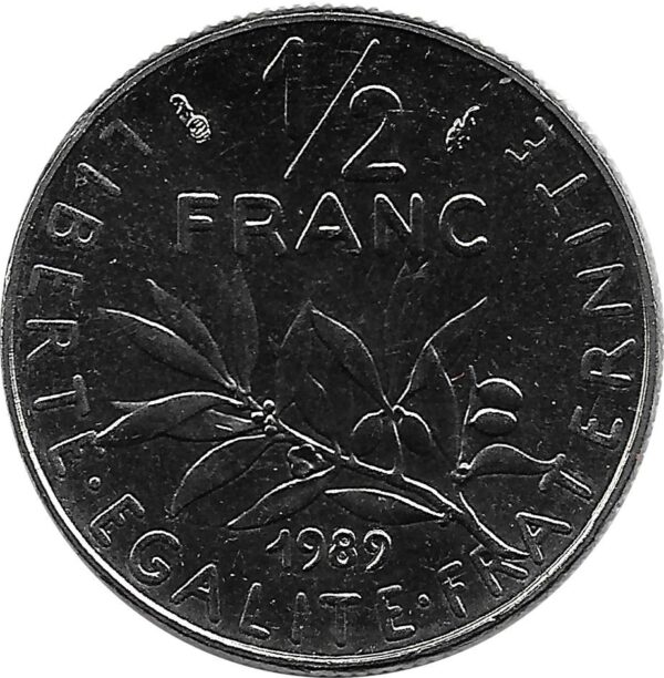 FRANCE 1/2 FRANC ROTY 1989 SUP/NC