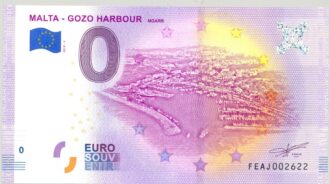 MALTE 2019-1 GOZO HARBOUR BILLET SOUVENIR 0 EURO TOURISTIQUE NEUF