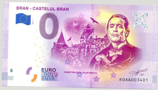ROUMANIE 2019-1 CASTELUL BRAN BILLET SOUVENIR 0 EURO TOURISTIQUE NEUF