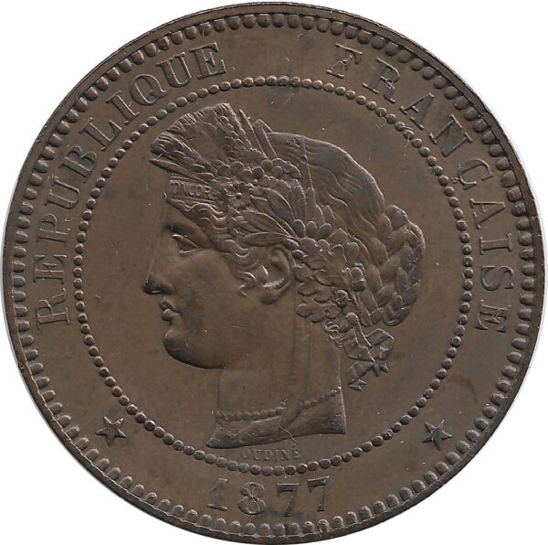 FRANCE 10 CENTIMES CERES 1877 A SUP