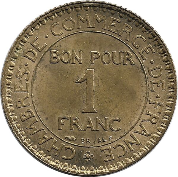 FRANCE 1 FRANC CHAMBRES DE COMMERCE 1920 SUP