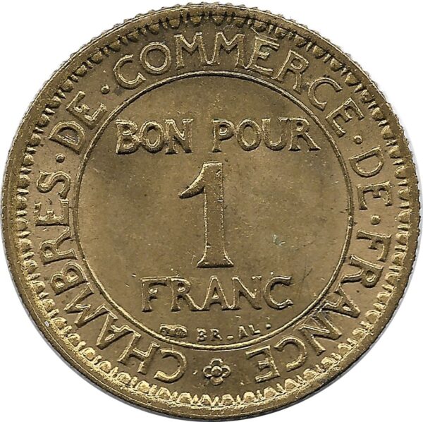 FRANCE 1 FRANC CHAMBRES DE COMMERCE 1921 SUP
