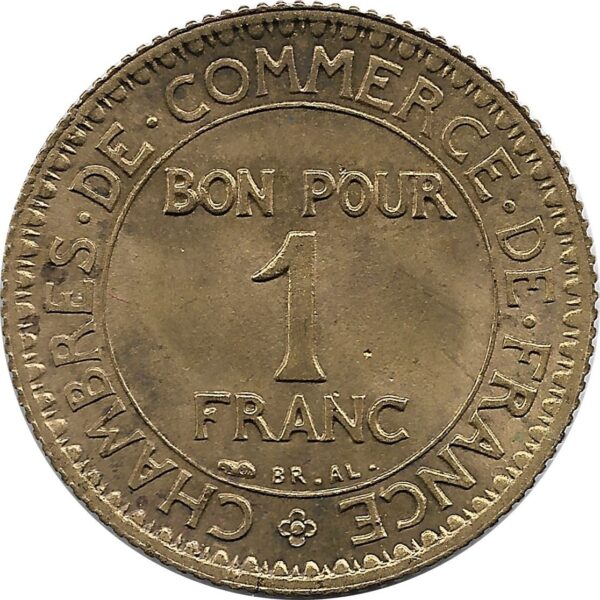 FRANCE 1 FRANC CHAMBRES DE COMMERCE 1922 SUP