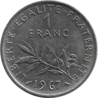 FRANCE 1 FRANC ROTY 1967 TTB+