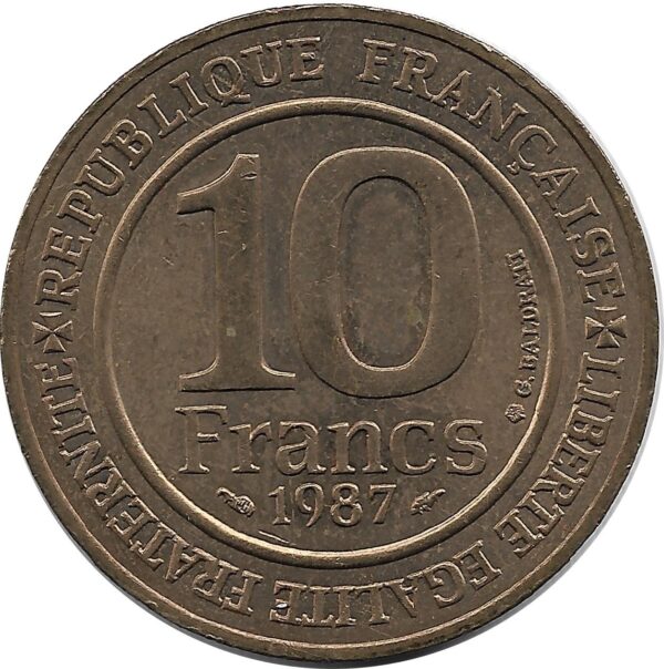 FRANCE 10 FRANCS CAPETIEN 1987 TTB+