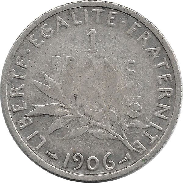 FRANCE 1 FRANC SEMEUSE 1906 B+