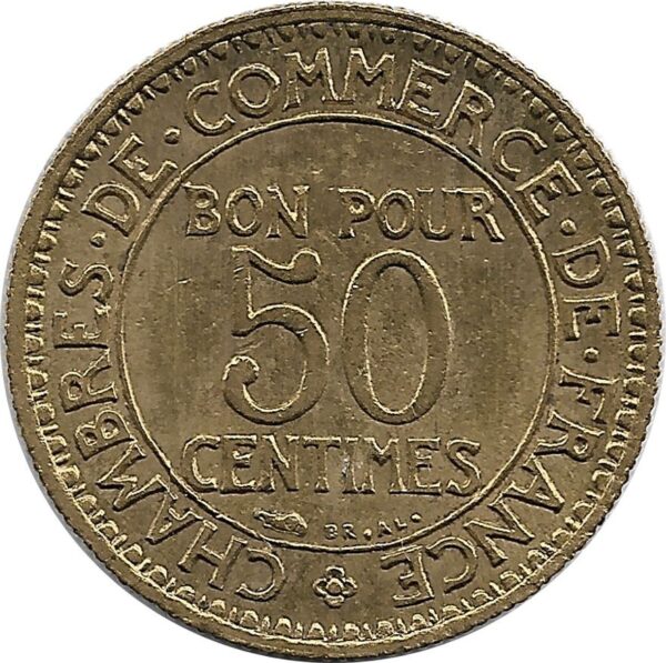FRANCE 50 CENTIMES DOMARD 1926 SUP