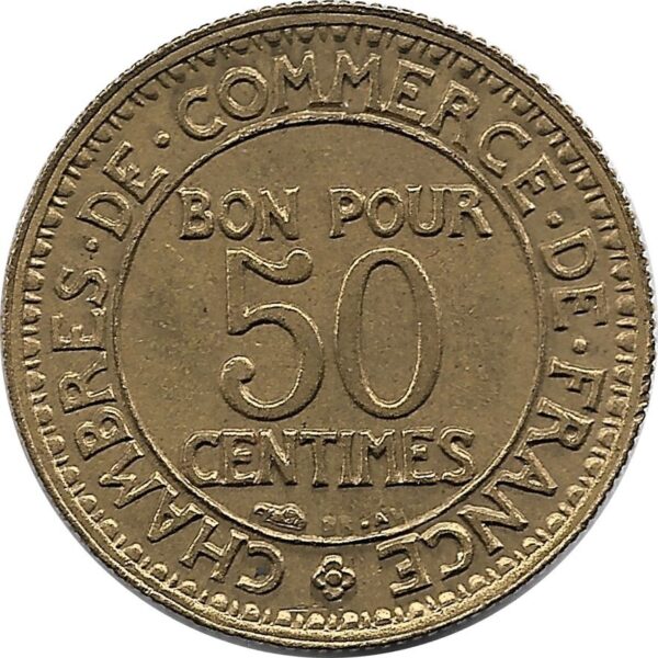 FRANCE 50 CENTIMES DOMARD 1927 SUP