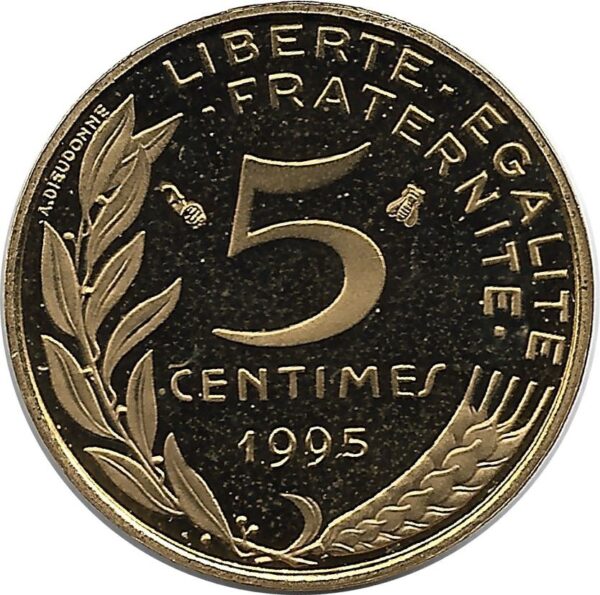 FRANCE 5 CENTIMES LAGRIFFOUL 1995 BE