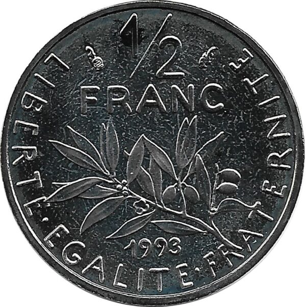 FRANCE 1/2 FRANC ROTY 1993 BE