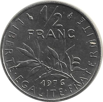 FRANCE 1/2 FRANC ROTY 1976 FDC
