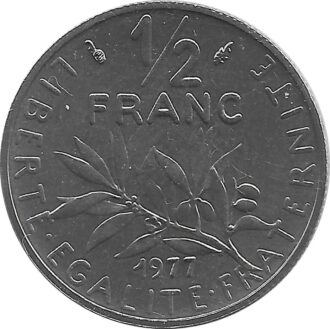 FRANCE 1/2 FRANC ROTY 1977 FDC